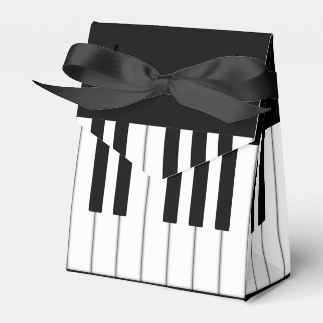 Piano Keyboard Music Event Recital Personalised  Favour Box (Front Side)