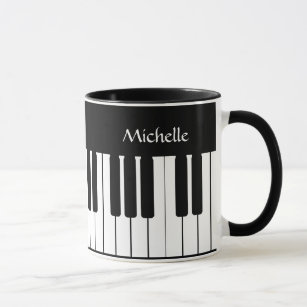 Piano Keyboard Music Personalised Mug