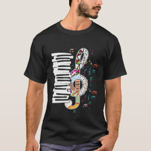Piano Keyboard Music Pianist Treble Clef T-Shirt