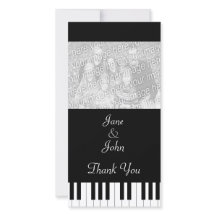 Piano Keyboard Music Wedding Photo Thank You