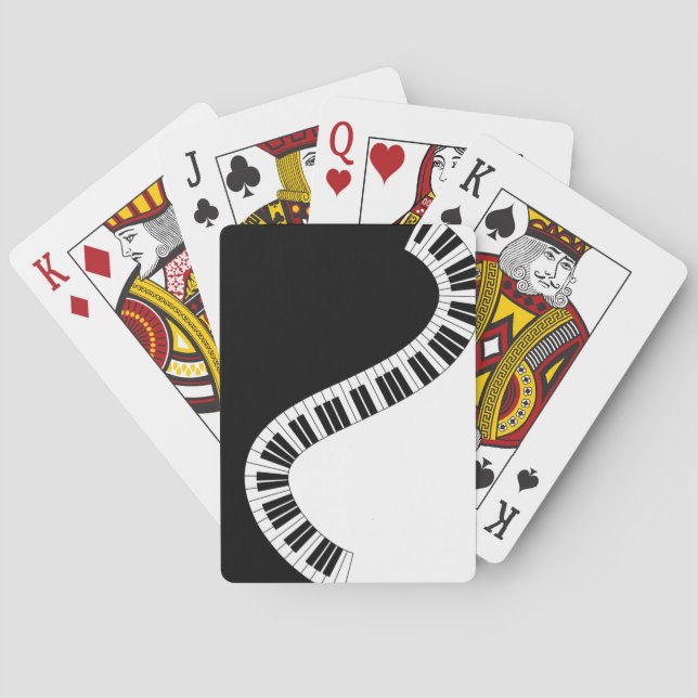 Piano Keyboard Musical Playing Cards (Back)