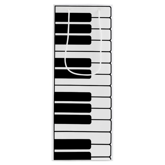 Piano keyboard musician gift jumbo novelty keys wine gift bag (Front)