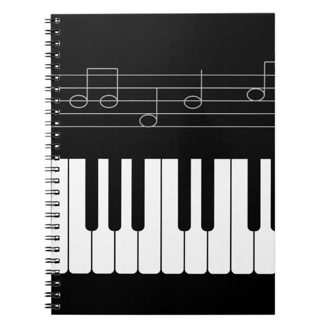Piano keyboard notebook (Front)