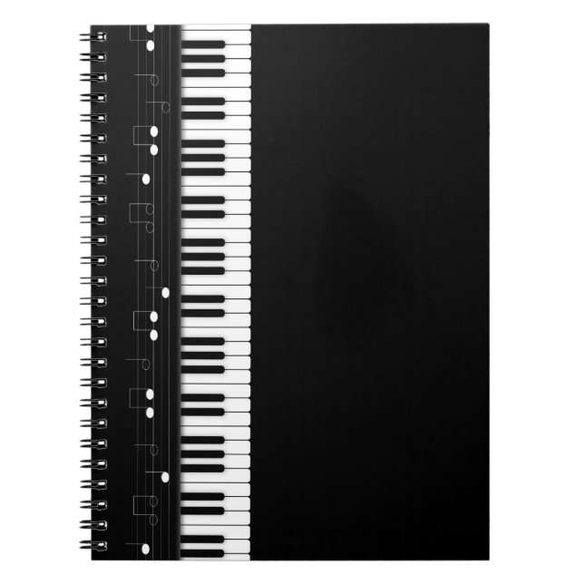 Piano keyboard notebook (Front)
