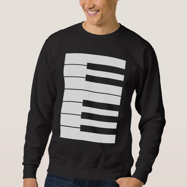 Piano keyboard octave perfect it outfit for pianis sweatshirt (Front)
