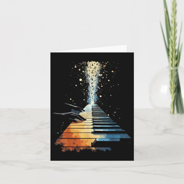Piano Keyboard Pianist  Card (Front)