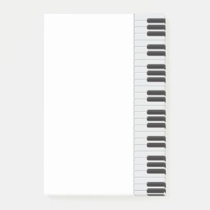 Piano keyboard post-it notes