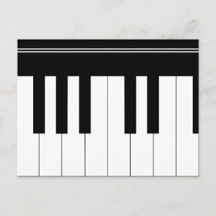 Piano keyboard postcard