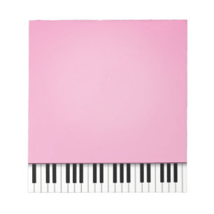 Piano Keyboard Pretty Pink 5.5x6 Music  Notepad