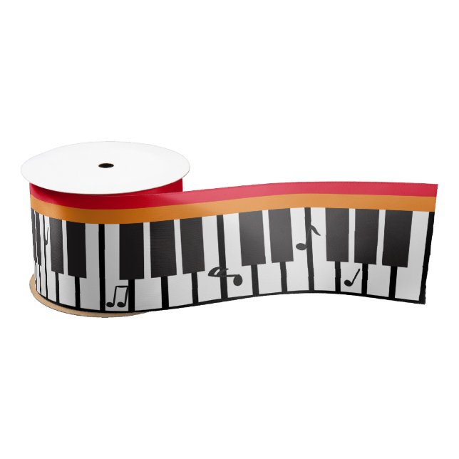 Piano Keyboard  Satin Ribbon (Spool)