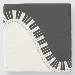 Piano Keyboard Stone Coaster