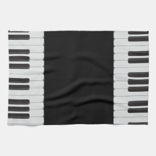 Piano keyboard tea towel
