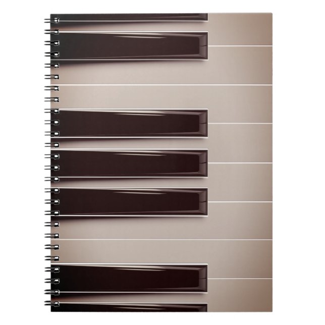 Piano Keyboard Theme Notebook (Front)