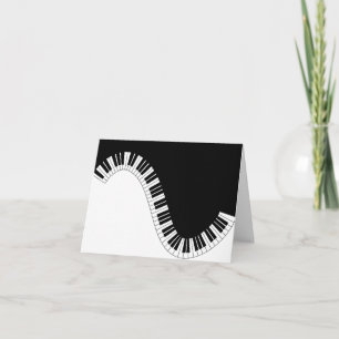 Piano Keyboard Waves Card