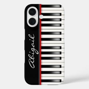 Piano Keyboard With Custom Name iPhone 16 Case