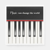 Piano Keyboard with Music Quote