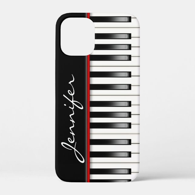 Piano Keyboard with name Case-Mate iPhone Case (Back)