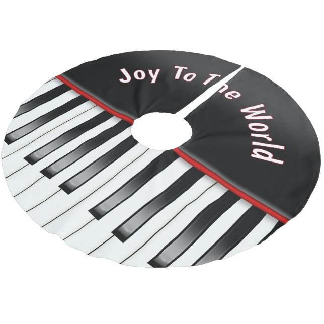 Piano Keyboard With Quote Brushed Polyester Tree Skirt (Angled)