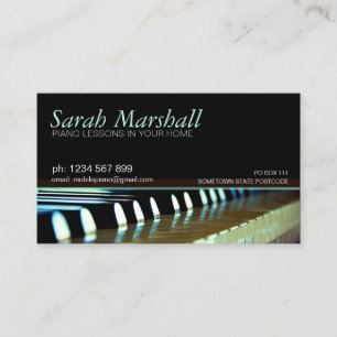 Piano Keyboards Music Teacher Business card