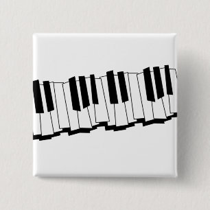 Piano Keys  15 Cm Square Badge
