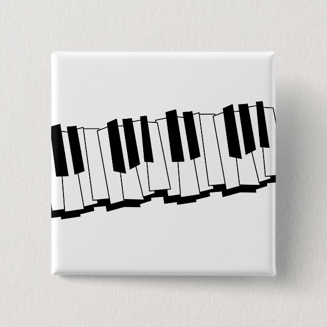 Piano Keys  15 Cm Square Badge (Front)