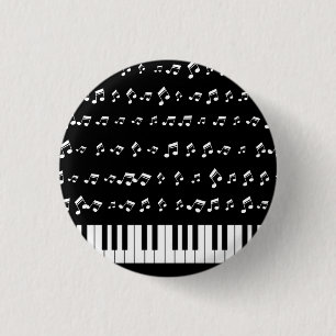 Piano Keys 3 Cm Round Badge