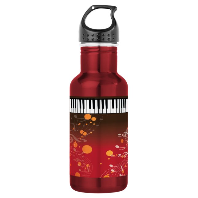 piano keys 532 ml water bottle (Front)