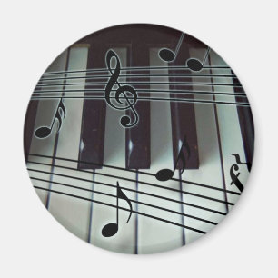 Piano Keys and Music Notes Magnet