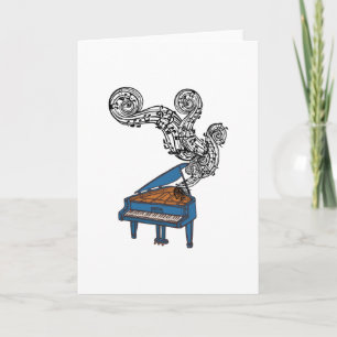 Piano Keys Art Gift - Piano Keyboard Keys Holiday Card