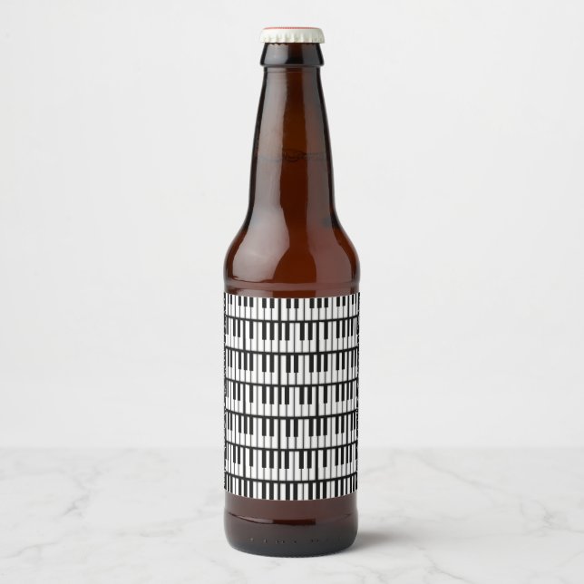 Piano Keys Beer Bottle Label (Front)