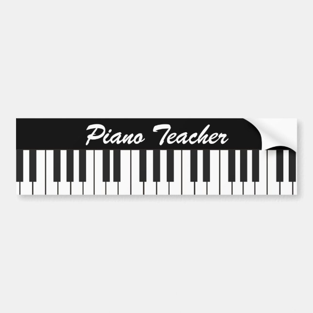 Piano Keys Bumper Sticker (Front)