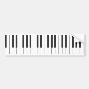 piano keys bumper sticker