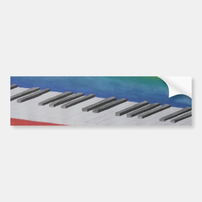 Piano Keys Bumper Sticker (Front)