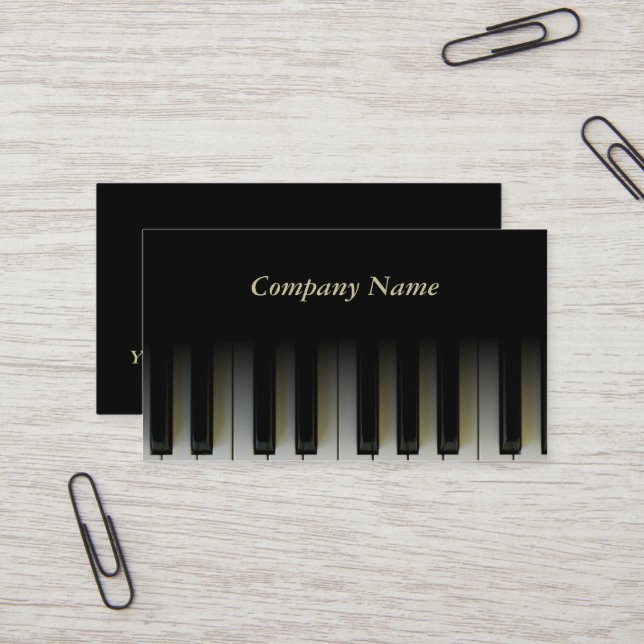 Piano Keys Business Card (Front/Back In Situ)