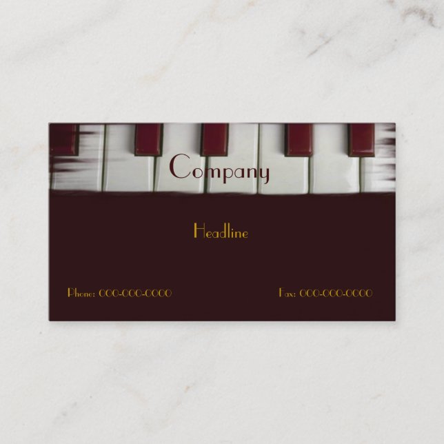 Piano Keys Business Card (Front)