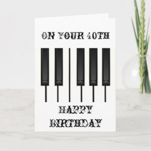 Piano Keys Card