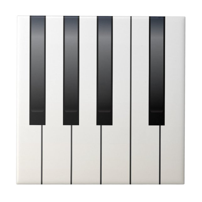 Piano Keys Ceramic Tile (Front)