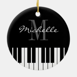 Piano keys Christmas tree ornament for pianist