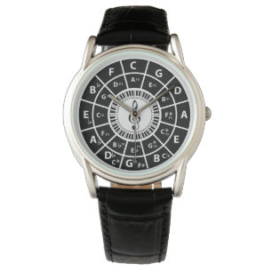 Piano Keys Circle of Fifths Trebele clef Watch