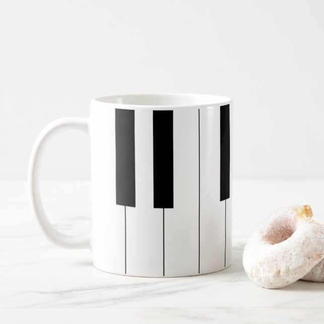 Piano Keys Coffee Mug (With Donut)