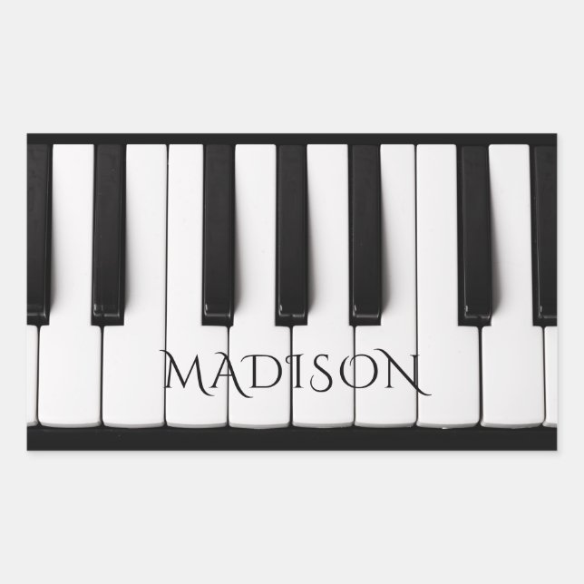 Piano Keys custom name stickers (Front)