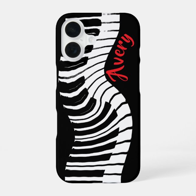  Piano Keys | Distorted | Customisable iPhone 16 Case (Back)