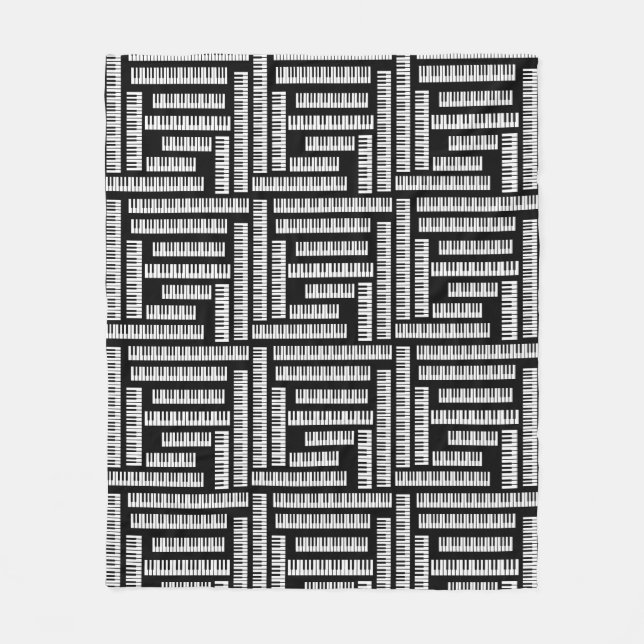 Piano Keys Fleece Blanket (Front)