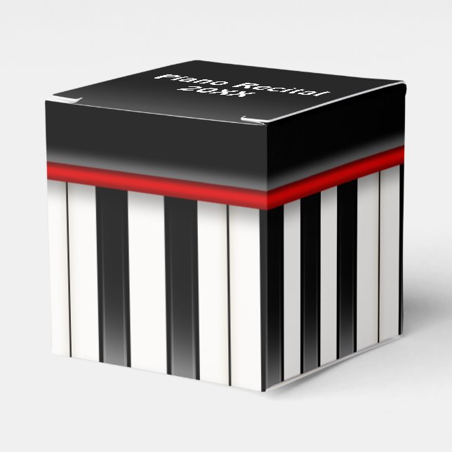 Piano Keys for Piano Recital Favour Box (Front Side)