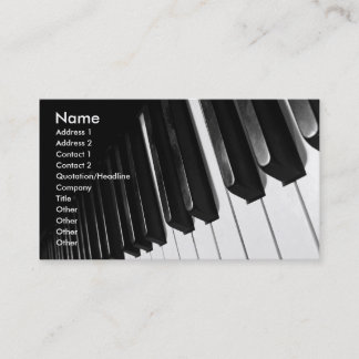 Piano Keys for the piano player Business Card
