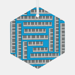 Piano Keys Glass Tree Decoration