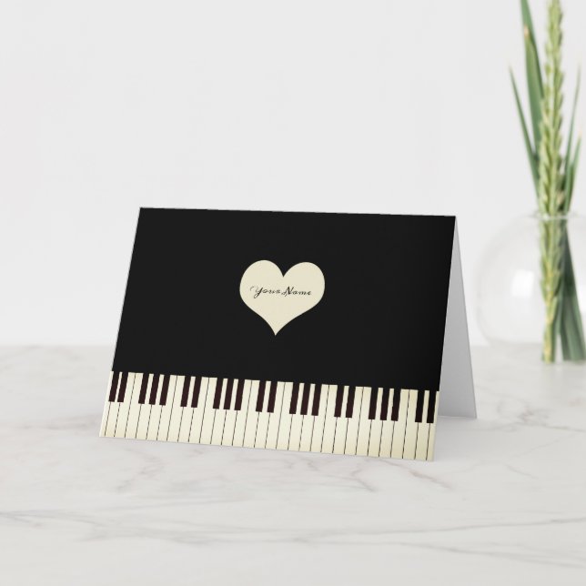 Piano Keys Holiday Card (Front)