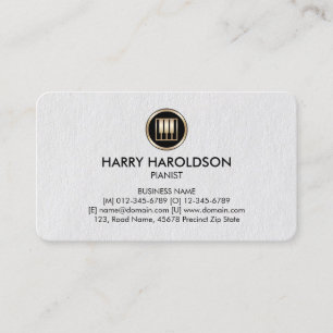 Piano Keys Icon Pianist Premium BusinessCard Business Card