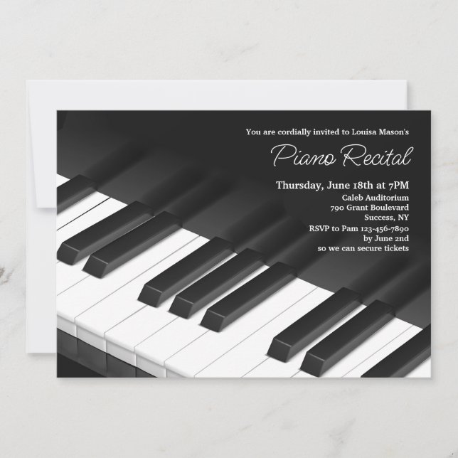 Piano Keys Invitation (Front)
