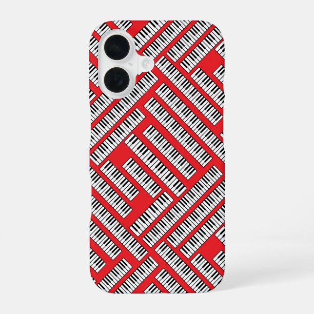 Piano Keys iPhone 16 Case (Back)